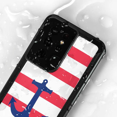 Nautical Stripes Galaxy S24 Ultra Waterproof Case