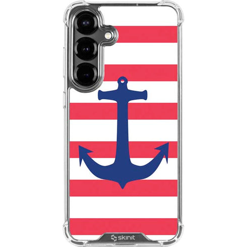 Nautical Stripes Galaxy S26 Clear Case