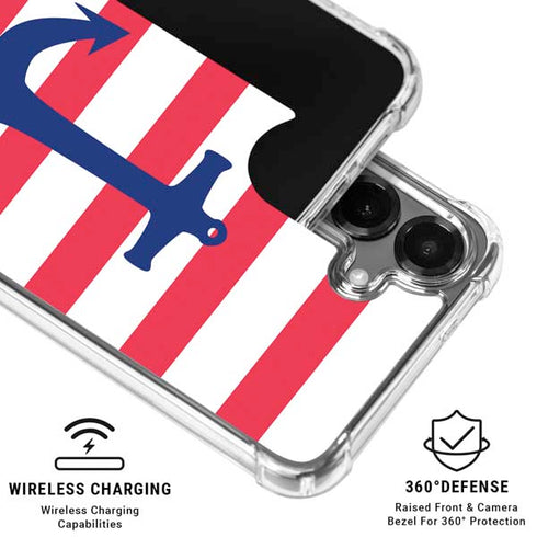 Nautical Stripes Galaxy S26 Plus Clear Case