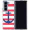 Nautical Stripes Galaxy Z Fold5 5G Clear Case