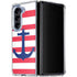 Nautical Stripes Galaxy Z Fold5 5G Clear Case
