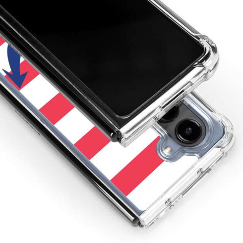 Nautical Stripes Galaxy Z Fold5 5G Clear Case