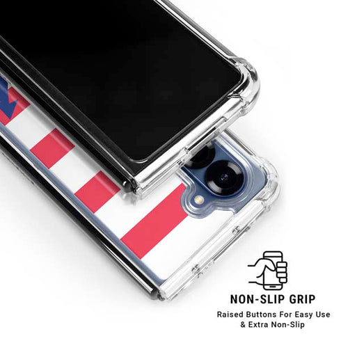 Nautical Stripes Galaxy Z Fold7 Clear Case