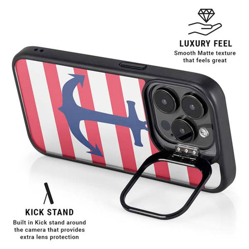 Nautical Stripes iPhone 13 Pro Max Kickstand Case