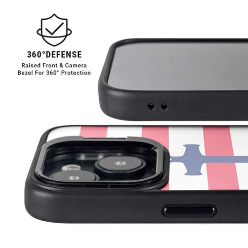 Nautical Stripes iPhone 15 Kickstand Case