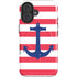 Nautical Stripes iPhone 16 Magsafe Impact Case