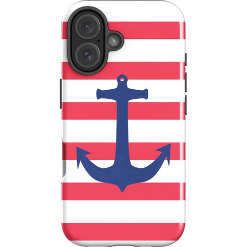 Nautical Stripes iPhone 16 Plus Impact Case
