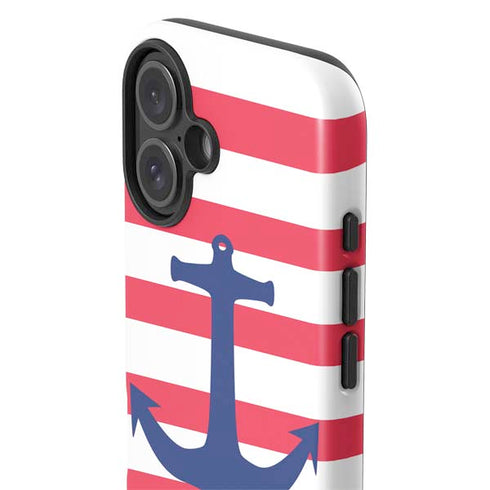 Nautical Stripes iPhone 16 Plus Impact Case