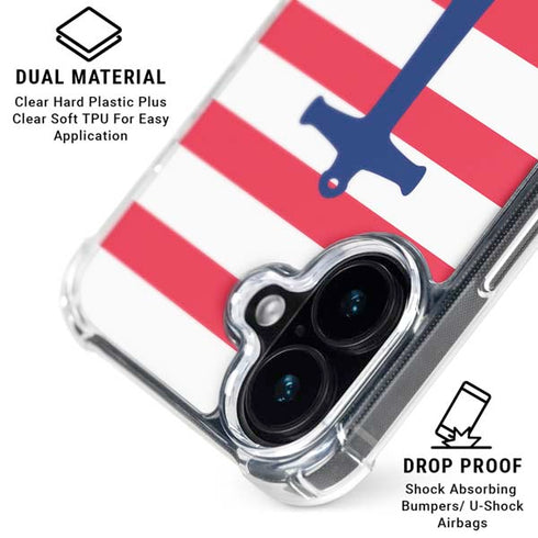 Nautical Stripes iPhone 16 Plus MagSafe Case