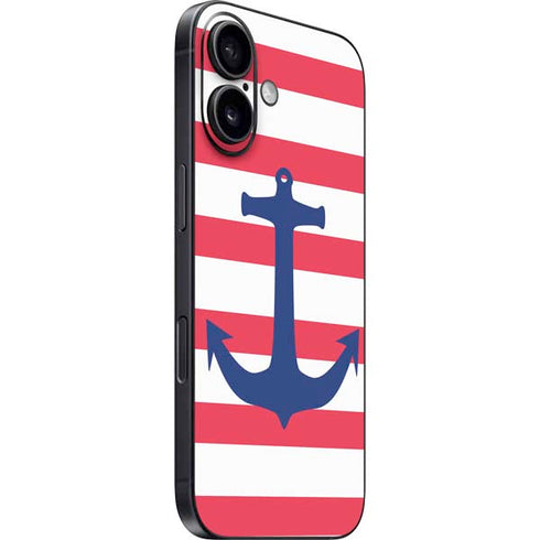 Nautical Stripes iPhone 16 Plus Skin