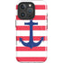 Nautical Stripes iPhone 16 Pro Magsafe Impact Case