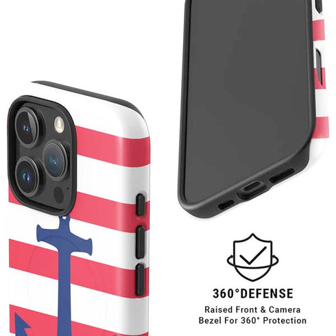 Nautical Stripes iPhone 16 Pro Magsafe Impact Case