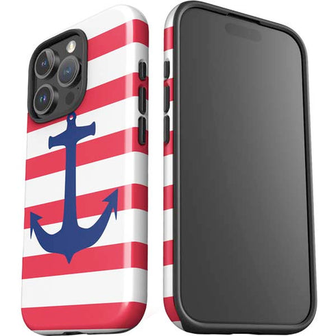 Nautical Stripes iPhone 16 Pro Max Impact Case