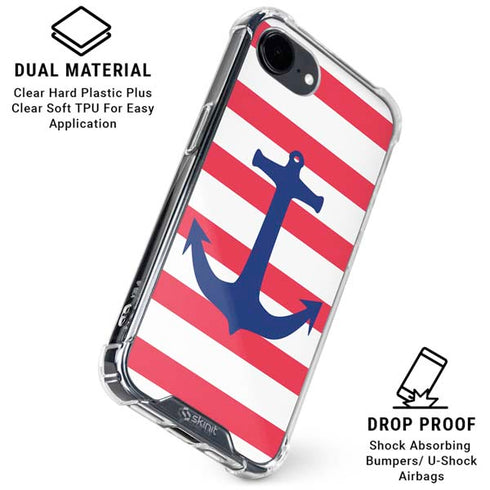 Nautical Stripes iPhone 16e Clear Case