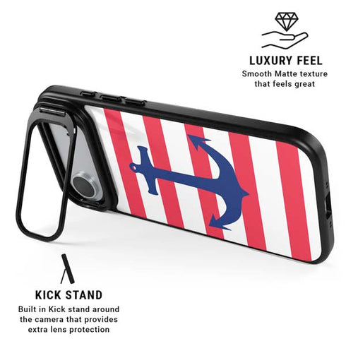 Nautical Stripes iPhone 17 Air Kickstand Case