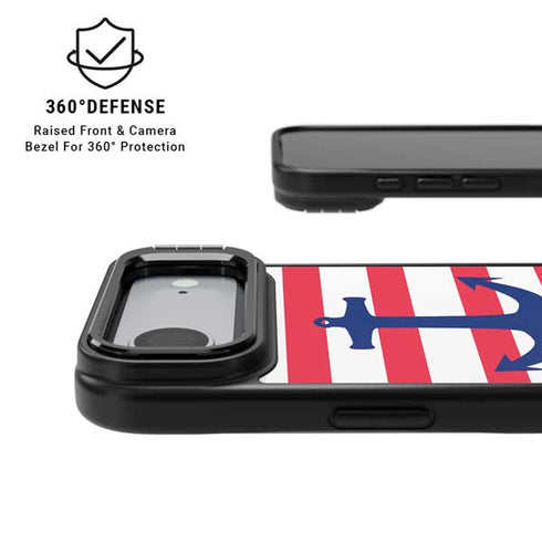 Nautical Stripes iPhone 17 Air Kickstand Case