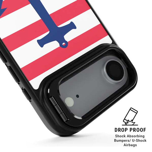 Nautical Stripes iPhone 17 Air Kickstand Case