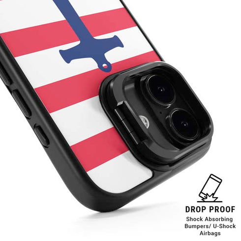Nautical Stripes iPhone 17 Kickstand Case