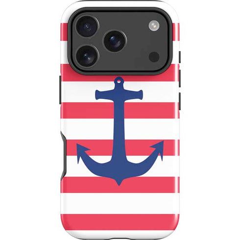 Nautical Stripes iPhone 17 Pro Impact Case
