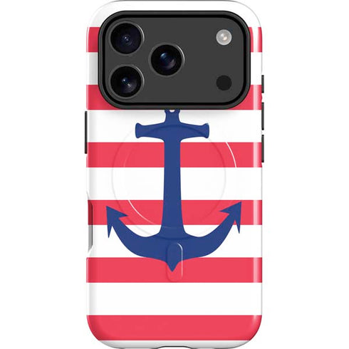 Nautical Stripes iPhone 17 Pro Max Magsafe Impact Case
