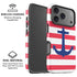 Nautical Stripes iPhone 17 Pro Max Magsafe Impact Case