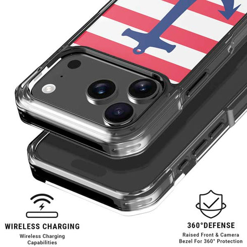 Nautical Stripes iPhone 18 Pro Clear Case