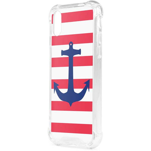 Nautical Stripes iPhone XS Clear Case