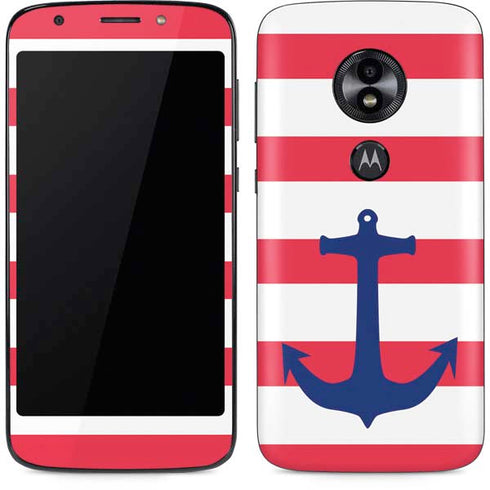 Nautical Stripes Moto E5 Play Skin