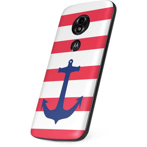 Nautical Stripes Moto E5 Play Skin