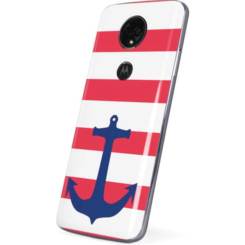Nautical Stripes Moto E5 Plus Skin