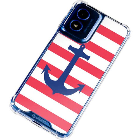 Nautical Stripes Moto G 5G (2024) Clear Case