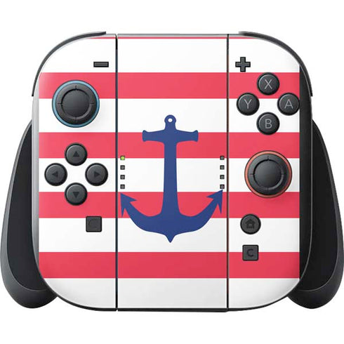 Nautical Stripes Nintendo Switch 2 (2025) with Joy-Con Skin