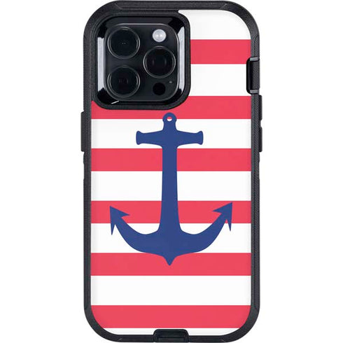 Nautical Stripes Otterbox Defender iPhone Skin