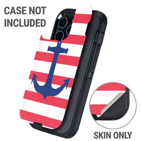 Nautical Stripes Otterbox Defender iPhone Skin