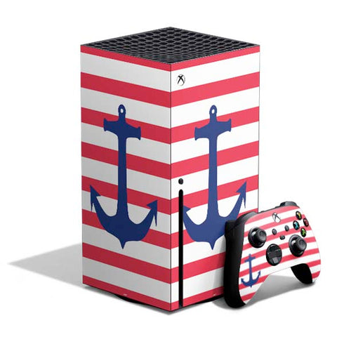 Nautical Stripes Xbox Series X Skins