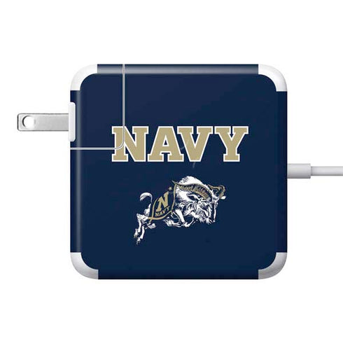 United States Naval Academy Navy Logo 85W Power Adapter (15 and 17 inch MacBook Pro Charger) Skin