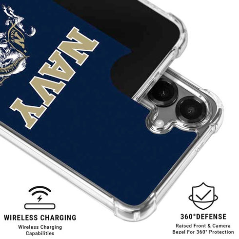 United States Naval Academy Navy Logo Galaxy S26 Clear Case