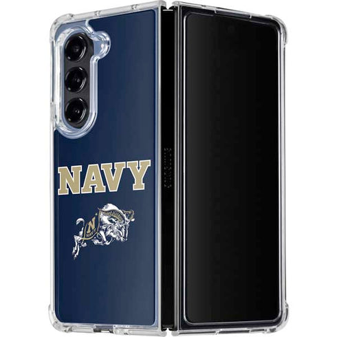 United States Naval Academy Navy Logo Galaxy Z Fold5 5G Clear Case