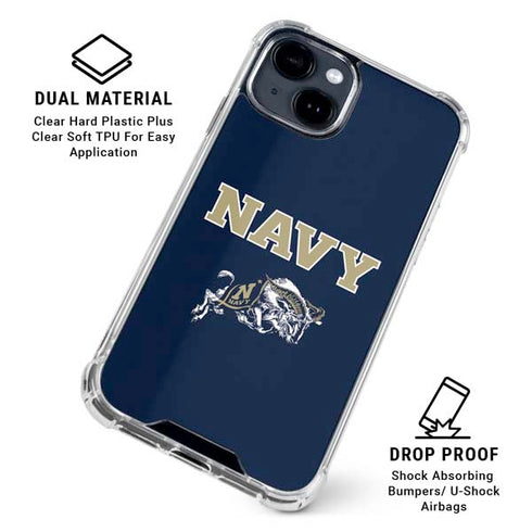United States Naval Academy Navy Logo iPhone 15 Clear Case