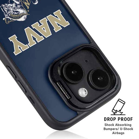 United States Naval Academy Navy Logo iPhone 15 Kickstand Case