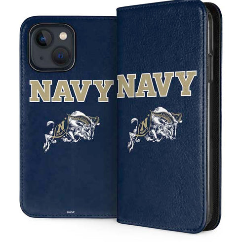 United States Naval Academy Navy Logo iPhone 15 Plus Folio Case