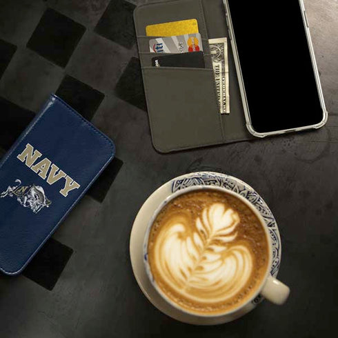 United States Naval Academy Navy Logo iPhone 15 Plus Folio Case