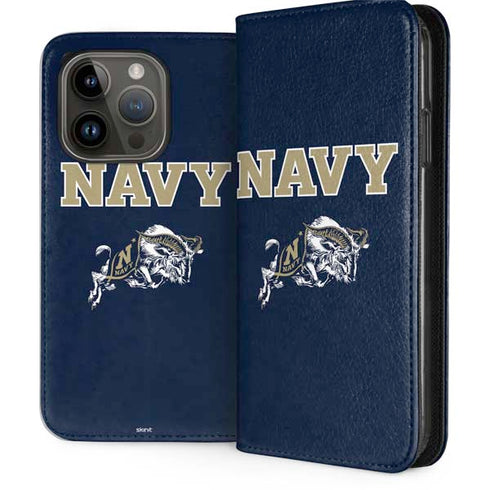 United States Naval Academy Navy Logo iPhone 15 Pro Folio Case