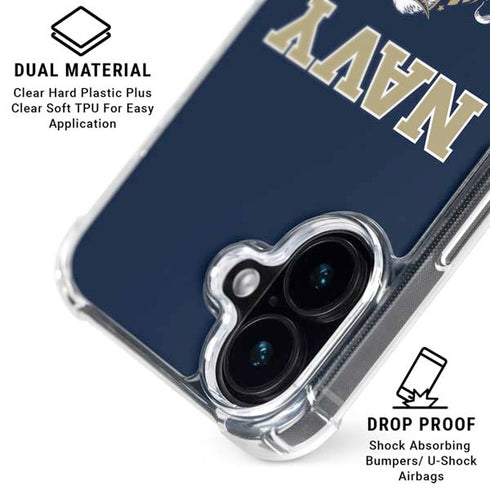 United States Naval Academy Navy Logo iPhone 16 Clear Case