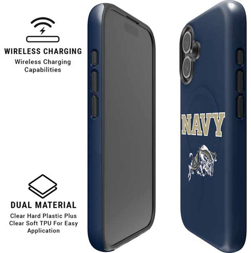 United States Naval Academy Navy Logo iPhone 16 Magsafe Impact Case