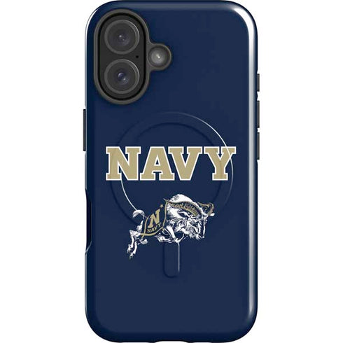 United States Naval Academy Navy Logo iPhone 16 Plus Magsafe Impact Case