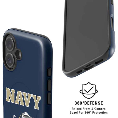 United States Naval Academy Navy Logo iPhone 16 Plus Magsafe Impact Case