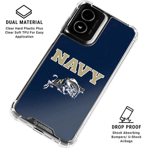 United States Naval Academy Navy Logo Moto G Power 5G (2024) Clear Case