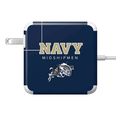 United States Naval Academy Midshipmen 85W Power Adapter (15 and 17 inch MacBook Pro Charger) Skin