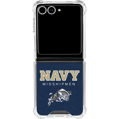 United States Naval Academy Midshipmen Galaxy Z Flip7 Clear Case
